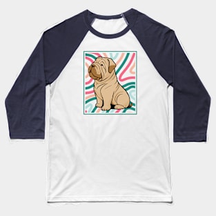 Colorful and Cute Shar Pei Puppy EG Baseball T-Shirt